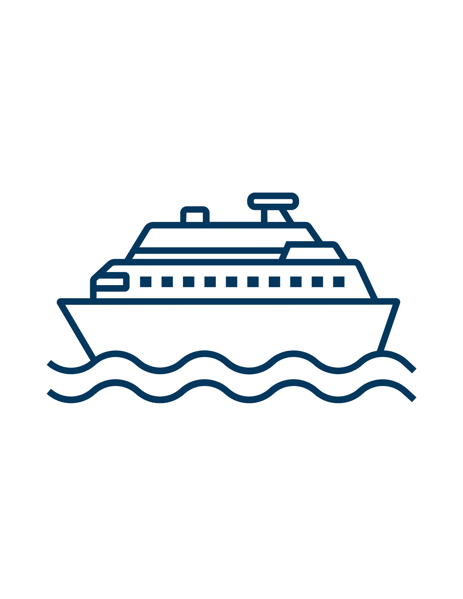 Boat logo blue